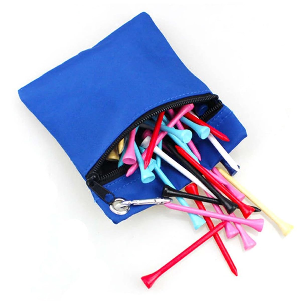 Abaodam Golf Tee Tasche aus Nylon Leichte Golfballtasche mit Gürtelclip Atmungsaktive und Strapazierfähige Golf Teetasche für Unterwegs