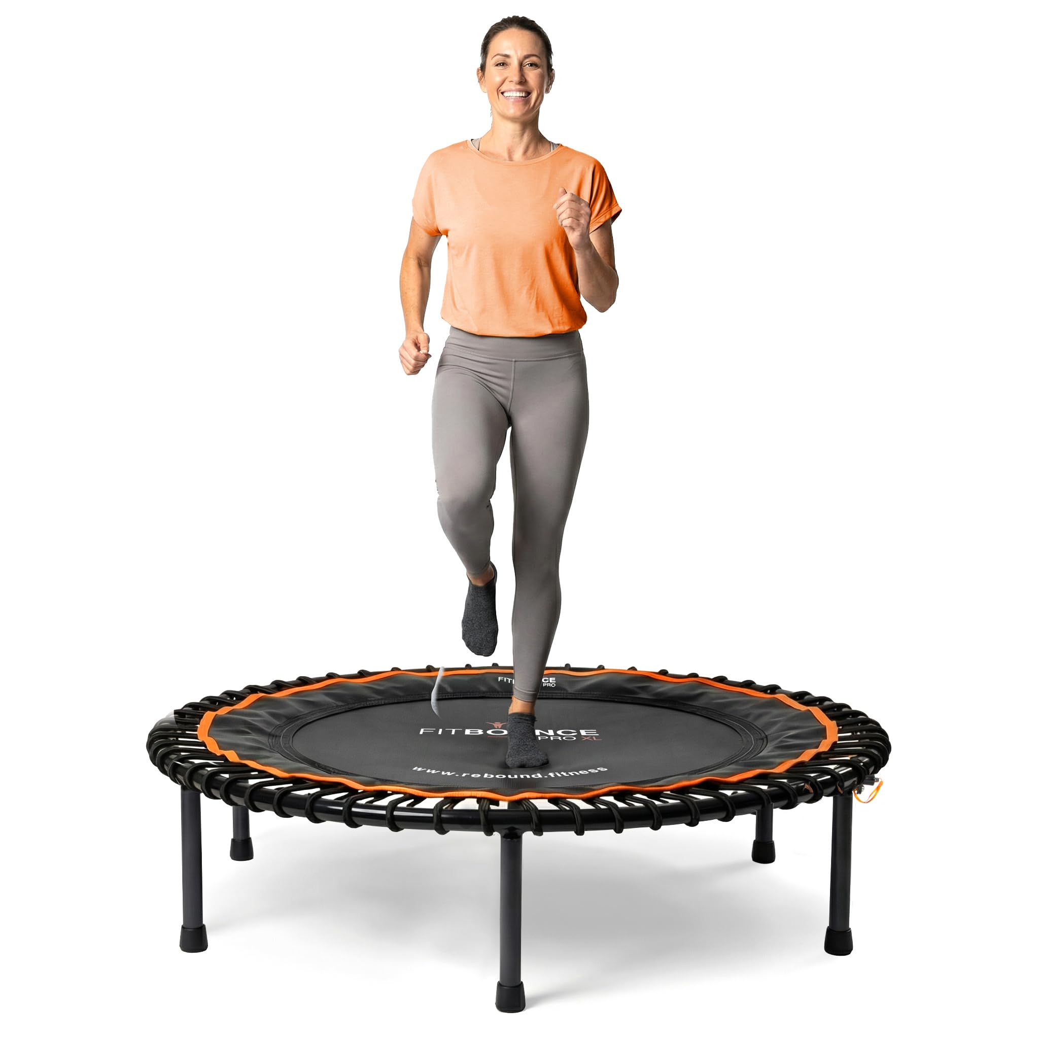 MXL MaXimus Life FIT BOUNCE PRO XL Bungee Rebounder,Half Folding Silent&Orthopaedic Quality Indoor Mini Trampoline for Adults&Kids,Exercise DVD,X Large Bounce Area Approved for Rebound&Physiotherapy