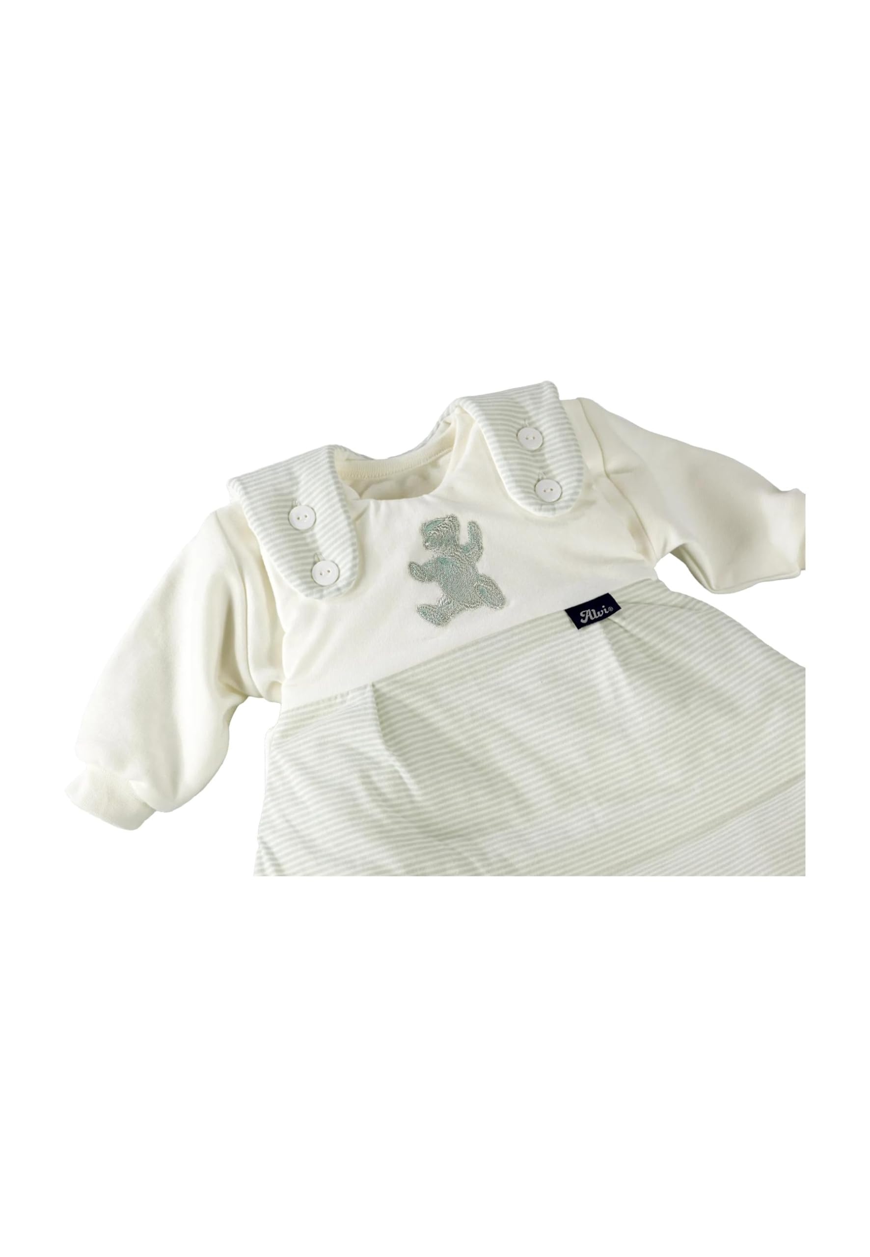 Alvi Baby Mäxchen 3tlg. smoky stripe/Alvi Außensack & zwei Alvi Innensäcke/Ganzjahresschlafsack mitwachsend