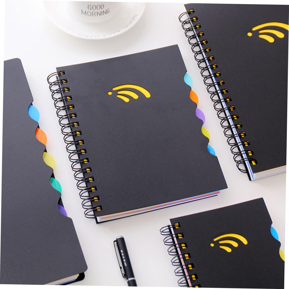2 Pezzi Blocco Note con Spirale Laterale Colorata Taccuino PP per Appunti e Diario Pagine Spesse Rigate per Scrittura Lavoro e Studio Taccuino Creativo Comfort per Famiglie e