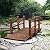 5ft Arched Garden Bridge, Carbonized Wood Footbridge with Safety Side Rails, Decorative Landscape Bridge for Pond, Backyard, and Creek Walkway, 500lbs Capacity, Rustic Brown