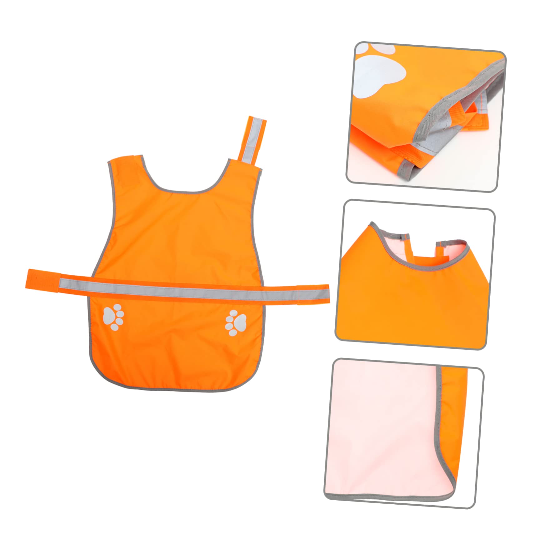 Beavorty 5pièces Gilet Réfléchissant pour Chien Oxford Ajustable Vêtement De Sécurité pour Animaux De Compagnie pour Extérieur