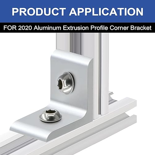 Miniatura 300 de 10 unids 2020 placa de extrusión de aluminio conector esquina L soporte 8020 V ranura hardware ranura T accesorios con tuercas en T y tornillos