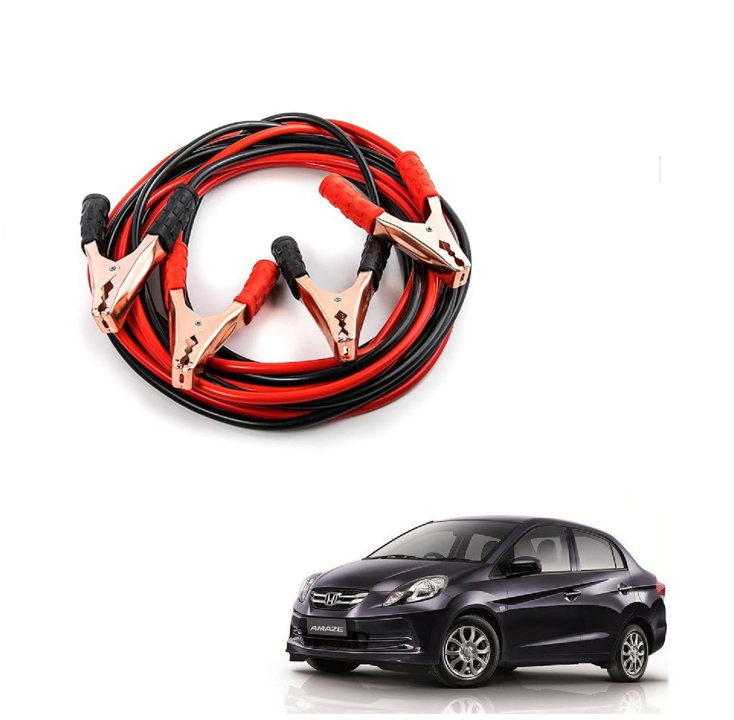 Kozdiko Heavy Duty Auto Jumper Cable Battery Booster Wire Clamp with Alligator Wire Emergency Car Battery Charging Booster Cables Compatibile with Honda Amaze Old-image-38