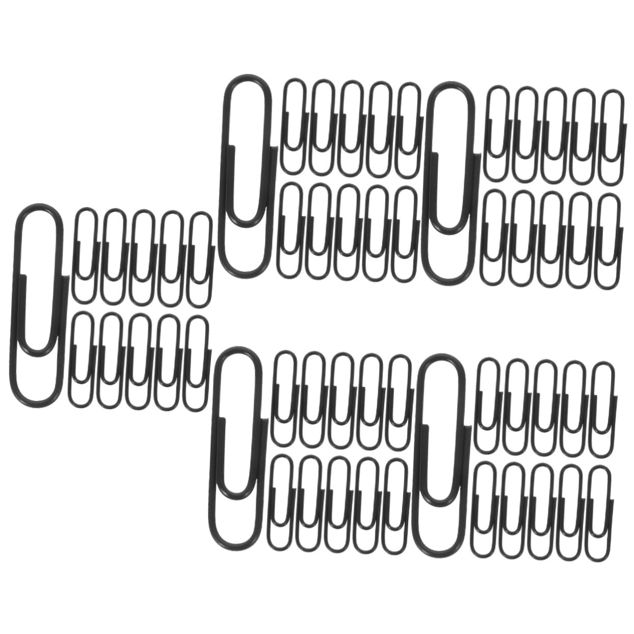 HOMSFOU 5 Sätze Paperclip Briefpapier Dokumentclips kleine Büroklammer Binder Büroklammer Büroklammern für Papierkram Büroklammern für Dokumente Dateiclips Plastik Black