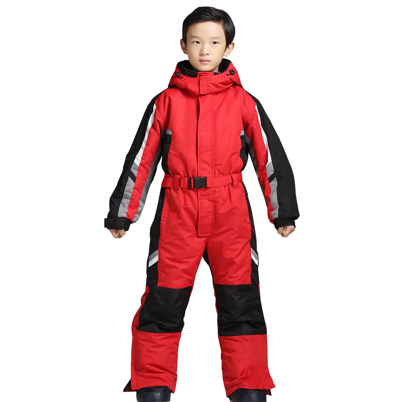 Traje de esquí infantil para niña con capucha, resistente al viento e impermeable, mono de esquí para niños, traje de nieve cálido para invierno