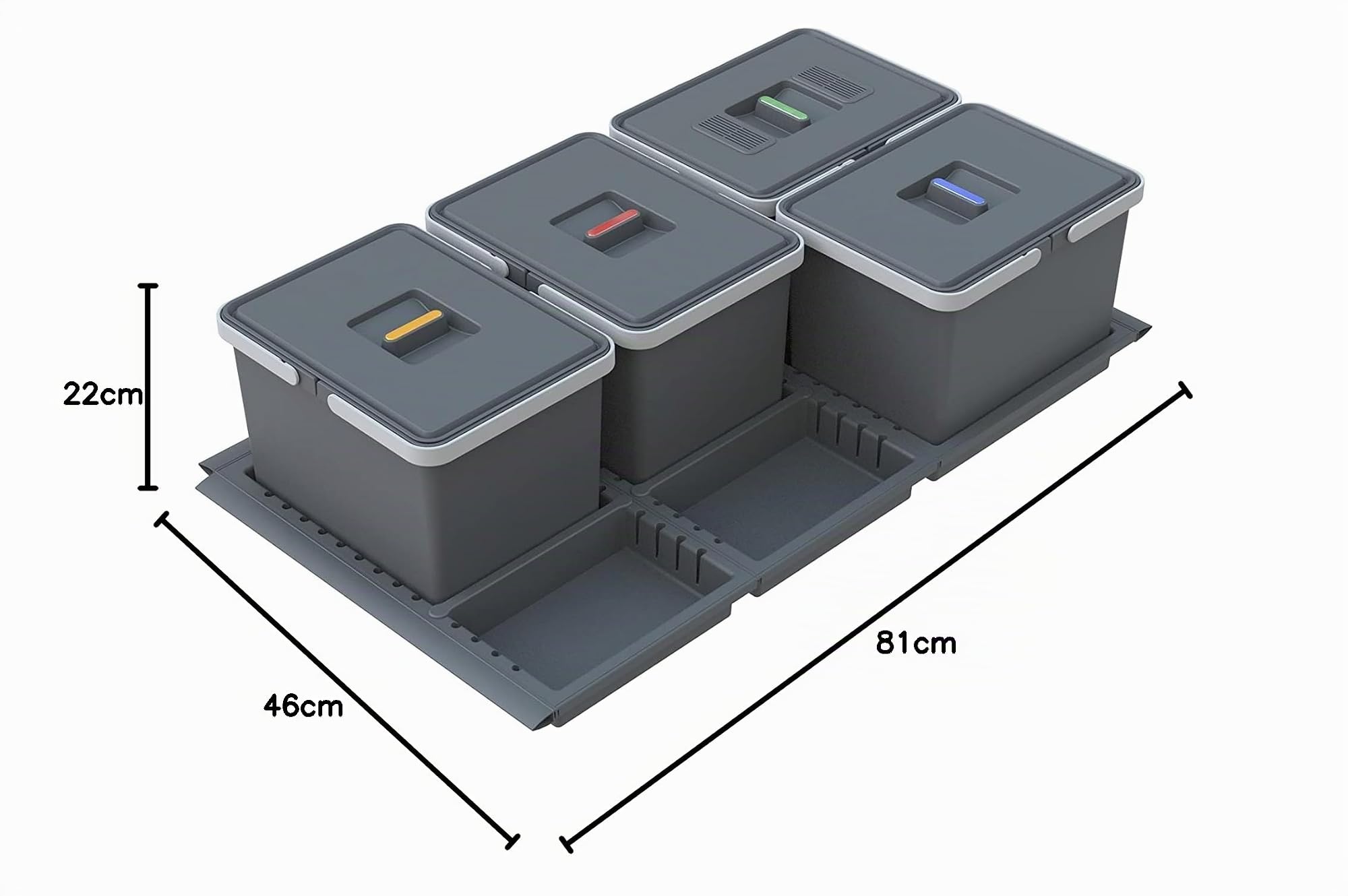 Elletipi PTC22 09050 2F C10 PPV - Cubo de Basura diferenciado de cajón