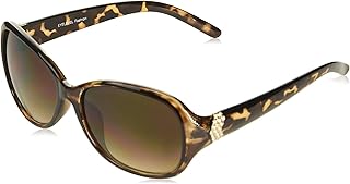 Women's Tanya Oval Ladies Sunglasses, Tortoiseshell Frame/CAT 3 Brown lens with uv400 protection