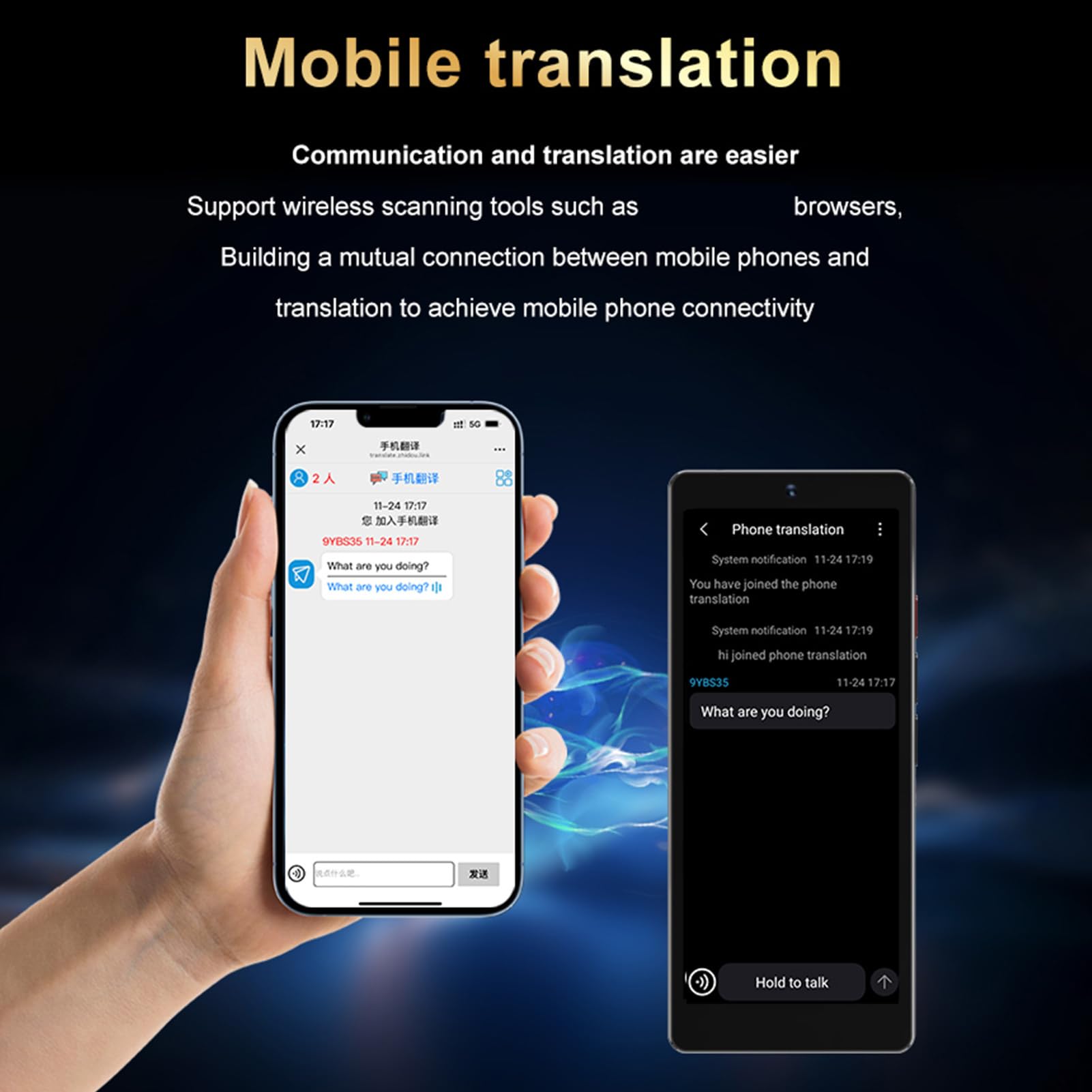 Yanmis Appareil de Traduction AI Portable, 148 Langues