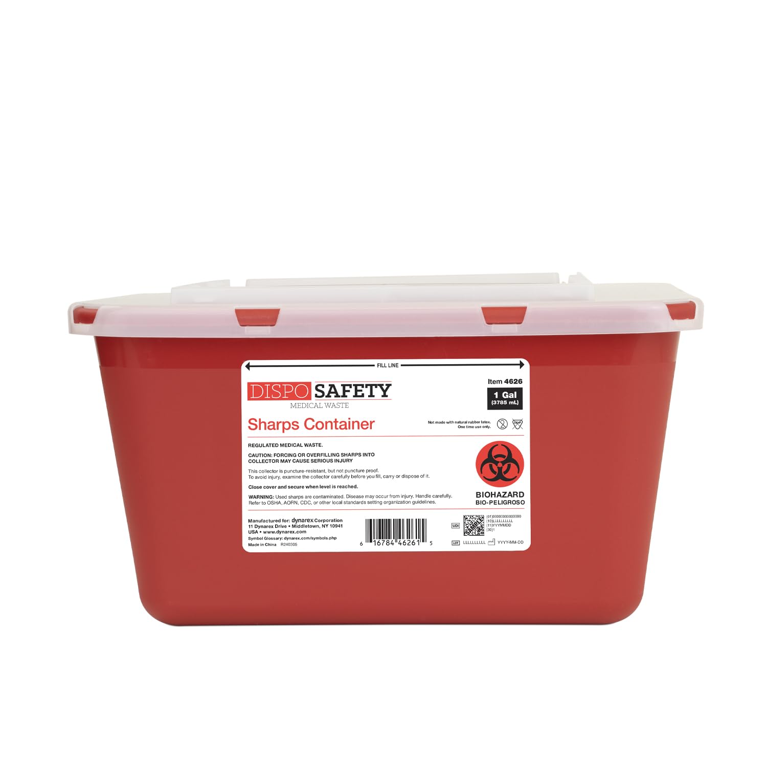 Dynarex Dispo Safety Sharps Container - 1 gal.