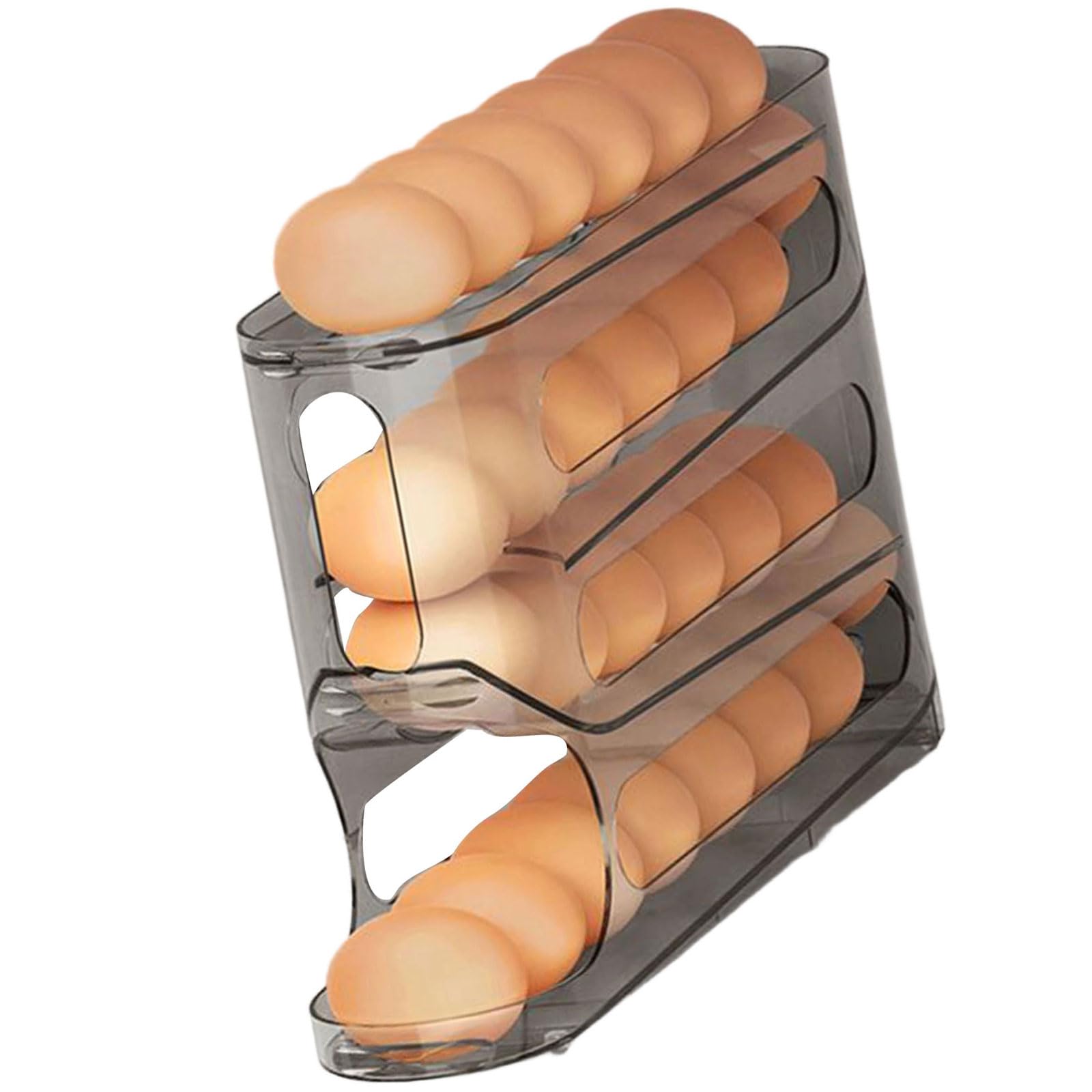 Intelligent 4 Layer Eggs Keeper with Fall Proof Designs and Quick Identification Fridge Organizers for Hassle Release Storage Eggs Tray