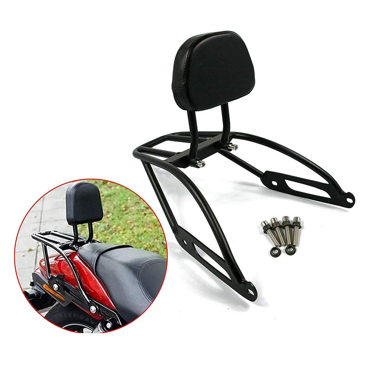 Buy Motorcycle Detachable Passenger Backrest Sissy Bar With Luggage
