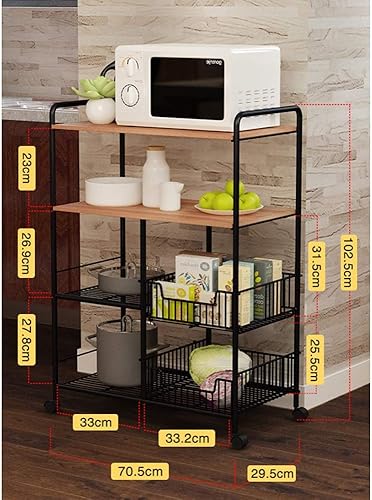 Estantería de cocina HUO Estante De Cocina Cocina Almacenamiento Suministros Piso De 4 Pisos Multifunción