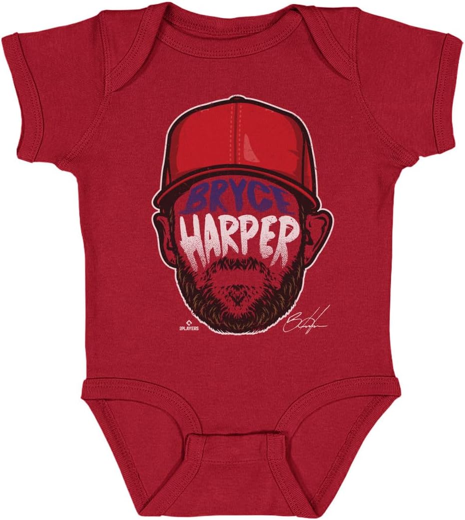 500 LEVEL Bryce Harper Baby Clothes - Bryce Harper Player Silhouette