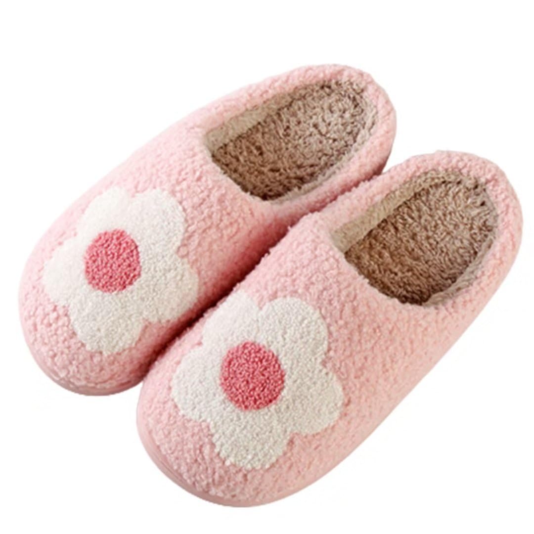 LNERIP Animal Slippers Fruit Slippers Plant Slippers Various Cartoon Patterns Fluffy Soft Memory Foam Retro Indoor Outdoor Home Couple Shoes
