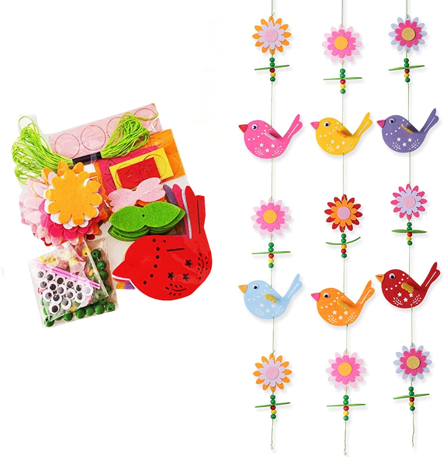 Incrizma Crafts forKids Ages 4-8, Sewing Kit for Kids, Art and Craft DIY Early Educational Toys Suitable for Girls & Boys Pack 3 Spring Craft Gift for Kids Age 3 4 5 6 7 8 9