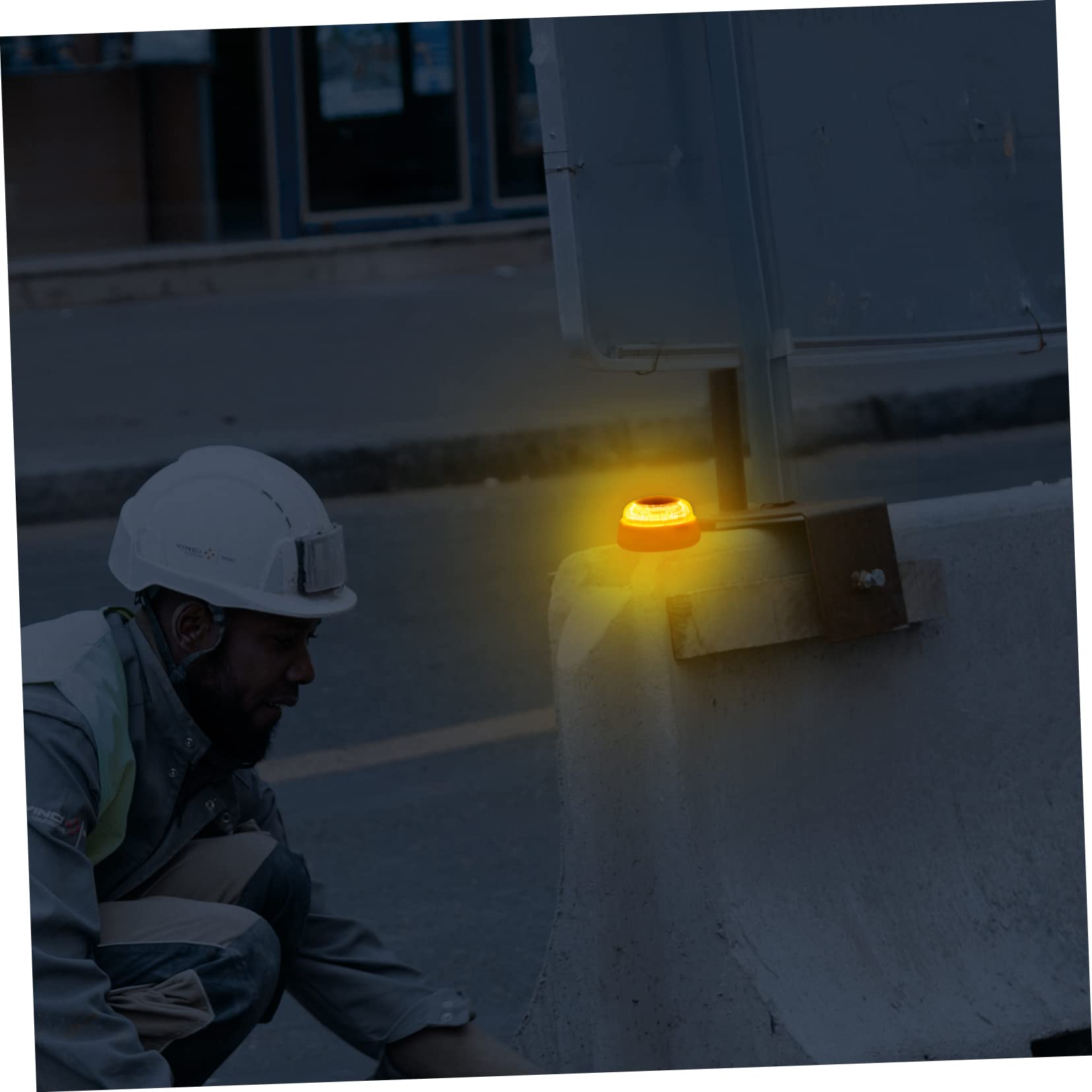 OUNONA 3pièces Lampe De Led Jaune Avertisseur Urgence Clignotant Accessoire Sécurité Automobile Éclairage De Route Pratique