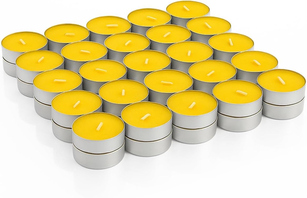 Zopper Yellow 50X Citronella Tealight Candle Insect Repeller Ideal For Mosquito Fly Insect Repeller In Parties, Events & More 50Pk