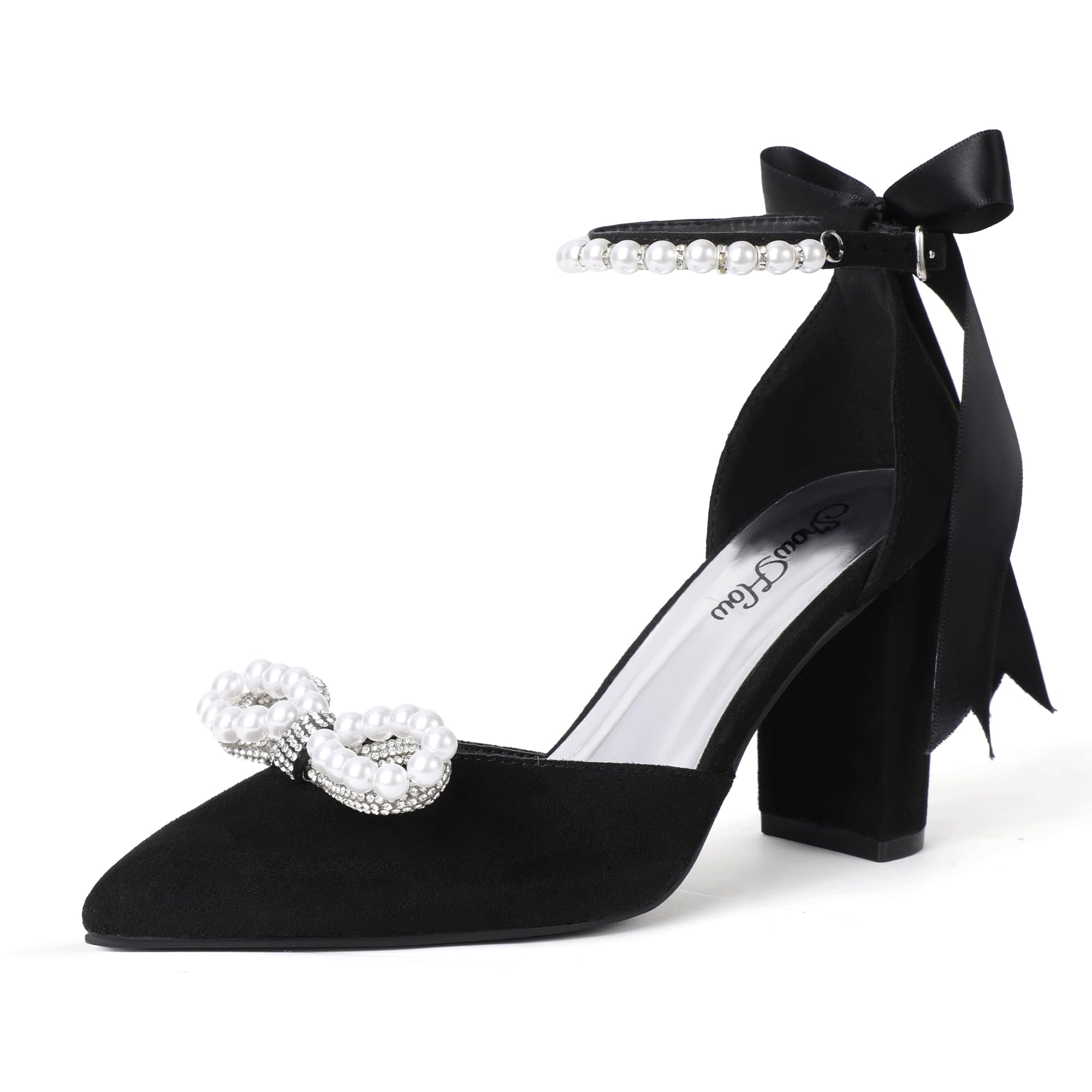 Eldecey Women's Wedding Shoes - Pleated Satin High Heel Bridal Pumps