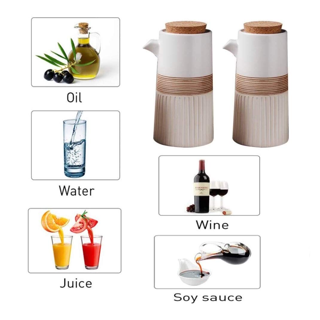 Dozownik octu i oleju ręcznie wykonany ceramiczny dozownik oliwy z oliwek lub octu Retro Color 480 ml