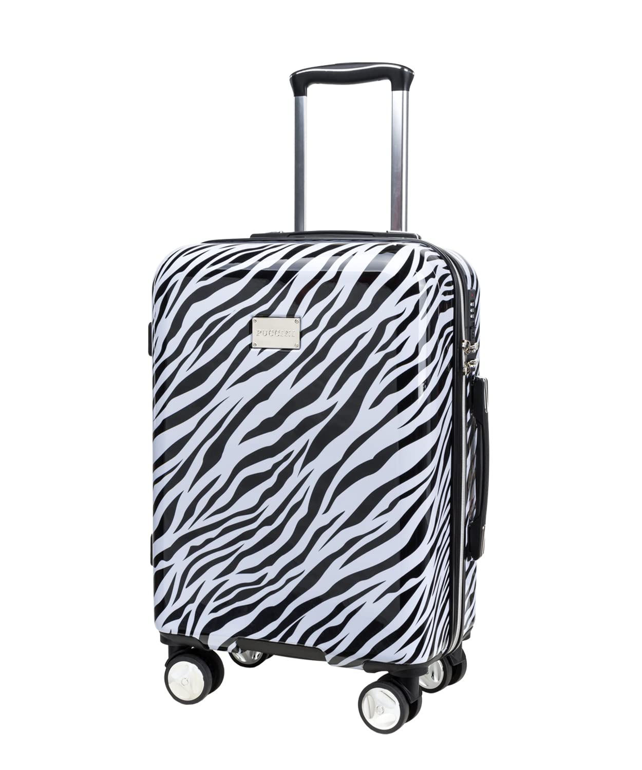 Puccini Koffer Reisekoffer Hartschalen Trolly Beautycase Beverly Hills (Zebra 10, Set: Groß + Mittelgroß + Kabinenkoffer)