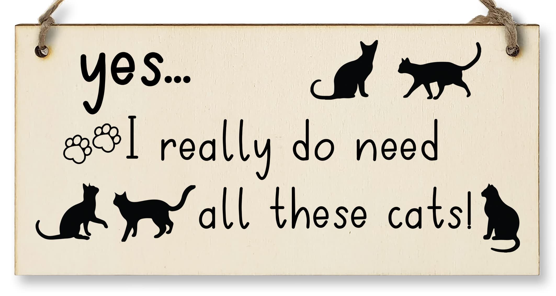 The Plum Penguin Placa De Madera Colgante 'A Home Is Not A Home Without A Cat', 20x10 Cm, Para Amantes De Los Gatos