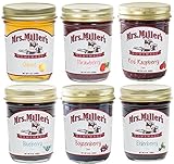 Mrs. Miller's Amish Homemade Quince Jelly, Strawberry Jam, Red Raspberry Jam, Blueberry Jam,...