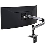 Ergotron ErgoXS LX Monitor Arm, Tischhalterung, Aluminium Aluminium 1 Monitor - Up to 34 inches - 8 Inch Pole Schwarz