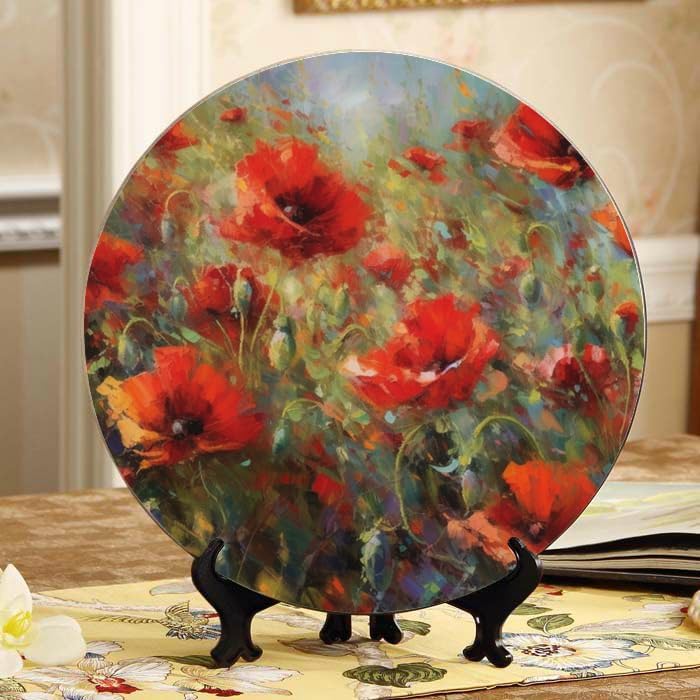 Horizon of Mountains 10-inch Ceramic Plate for Wall Display or Tabletop, with Stand & Hook DP-456044667