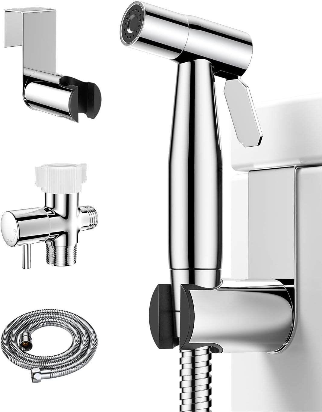Gold Handheld Bidet Sprayer for Toilet, BRITULIF Jet Sprayer for Toilet Muslim Shower, Adjustable Bidets Attachment forToilet Feminine Wash