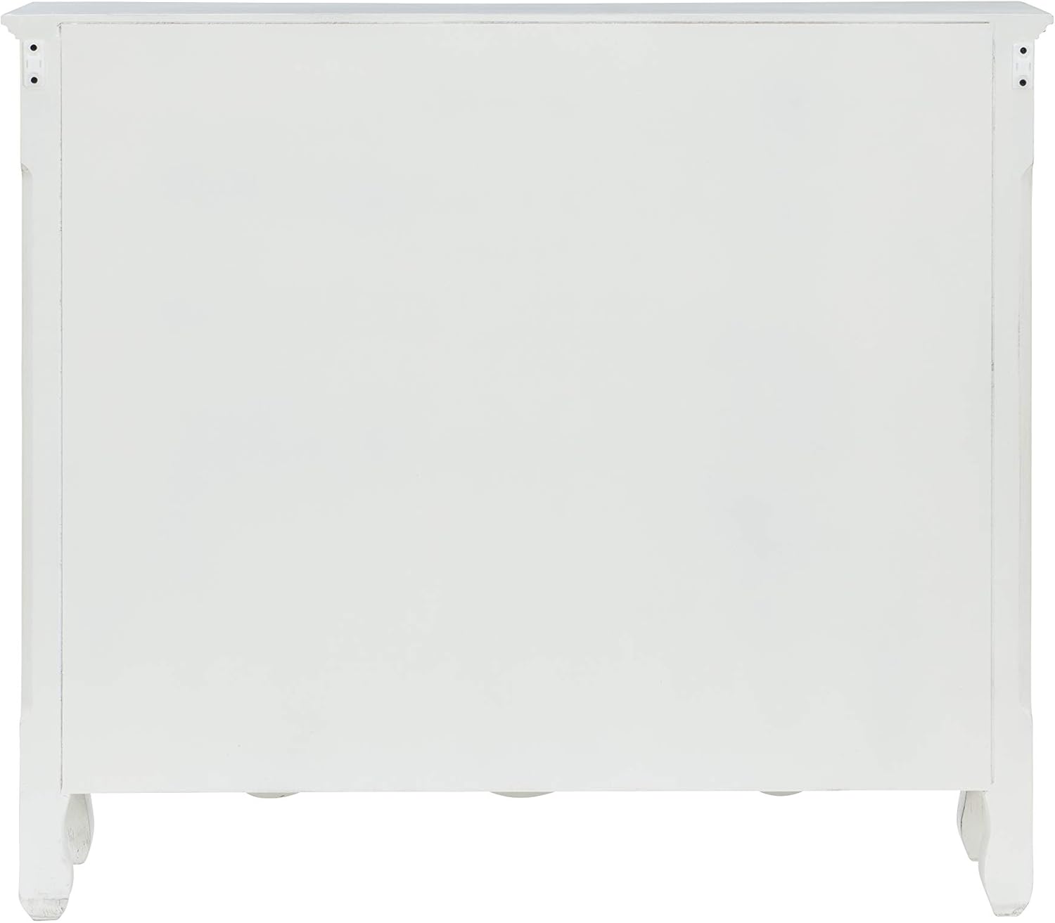 Elegant White Hand-Painted 2-Drawer & 2-Door Storage Console
