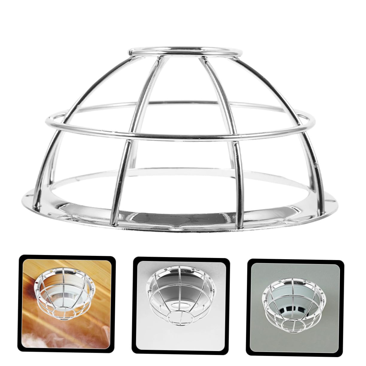 10 Piezas Protector para Detector de Humo Resistente de Acero Inoxidable para Sensor Fácil Instalación Protección Duradera para de Detección Hogares y Oficinas