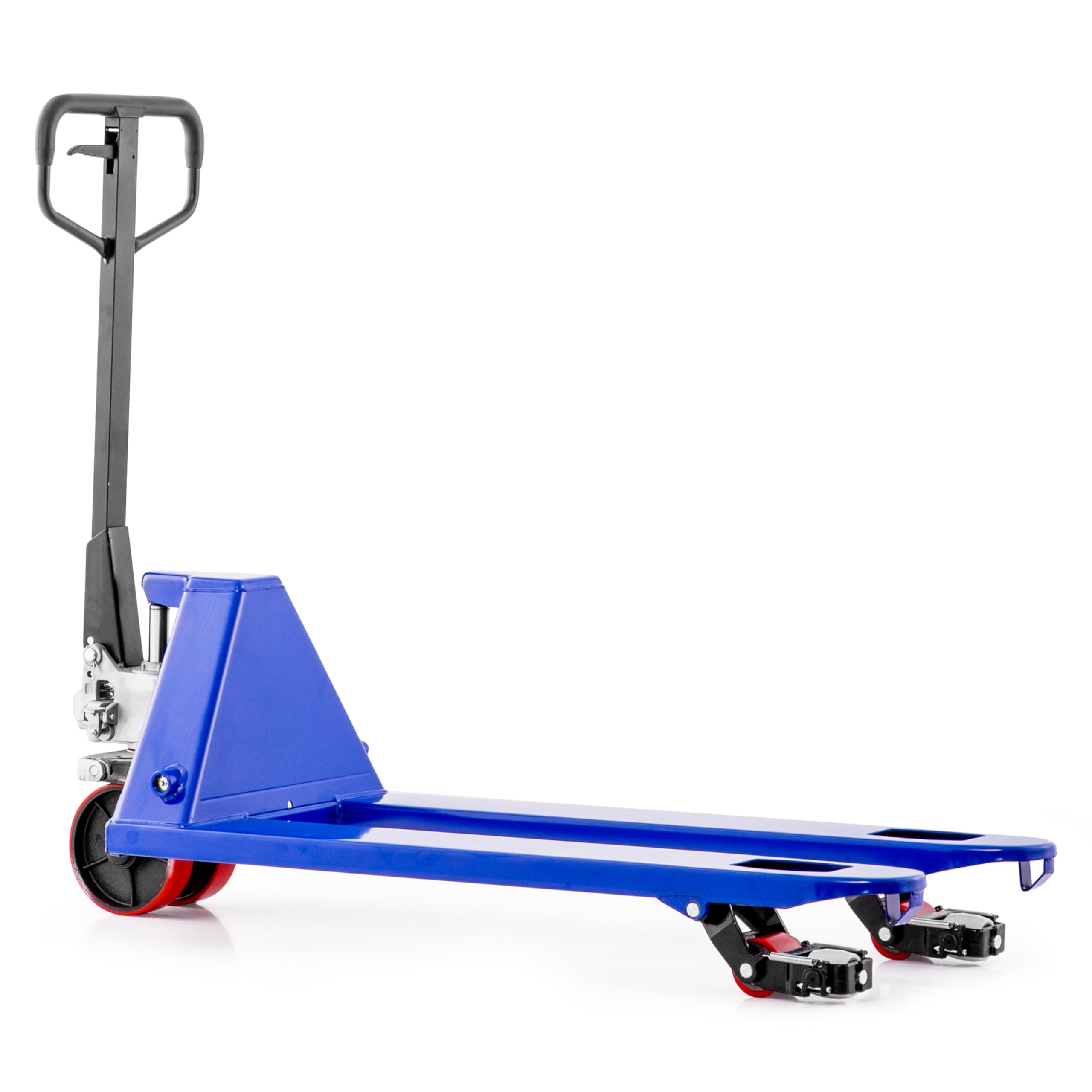 Pallit Hubwagen 4WAY - Gabelhubwagen 2500 kg mit 4-Wege-Funktion, 1150 mm Gabellänge, PU-Bereifung, Industrie-Stahlrahmen & 5 Jahren Garantie