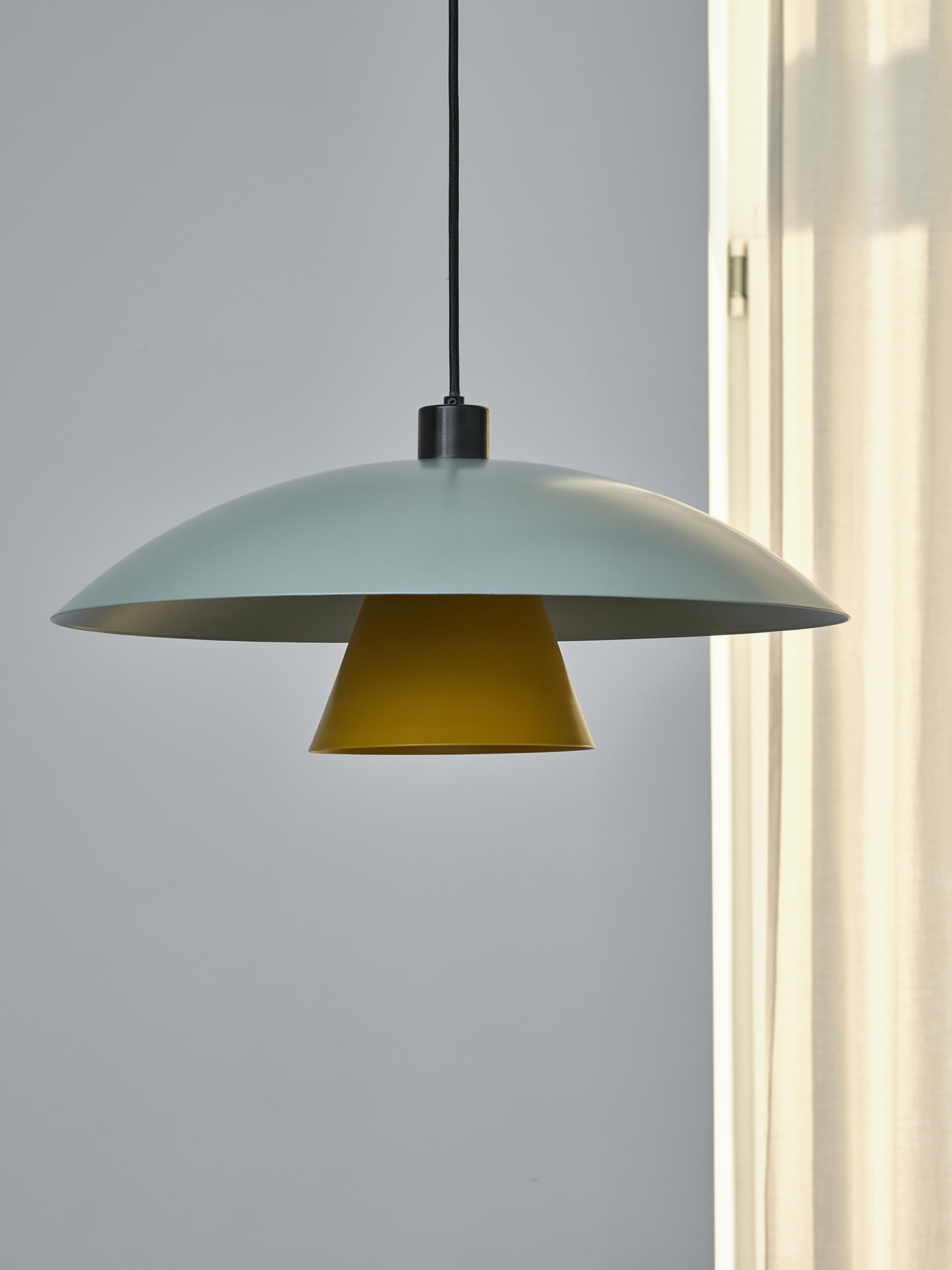 Osram Suspension DECOR Champignon Volant E27 Vert/Jaune 500mm, lampe