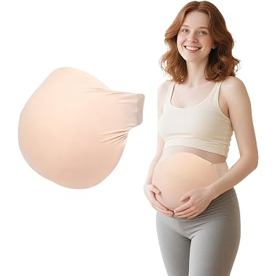 Ultra Lightweight Fake Pregnancy Belly, Realistic Memory Sponge Bump with Adjustable Strap for Maternity Shoot & Cosplay