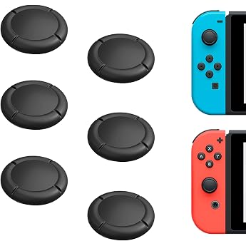 Replacement Cap for Controller Switch Joystick Caps 3 Pairs Silicone Thumb Grips Analogue Silicone Covers Replacement Compatible with Nintendo Switch/Lite/OLED Black