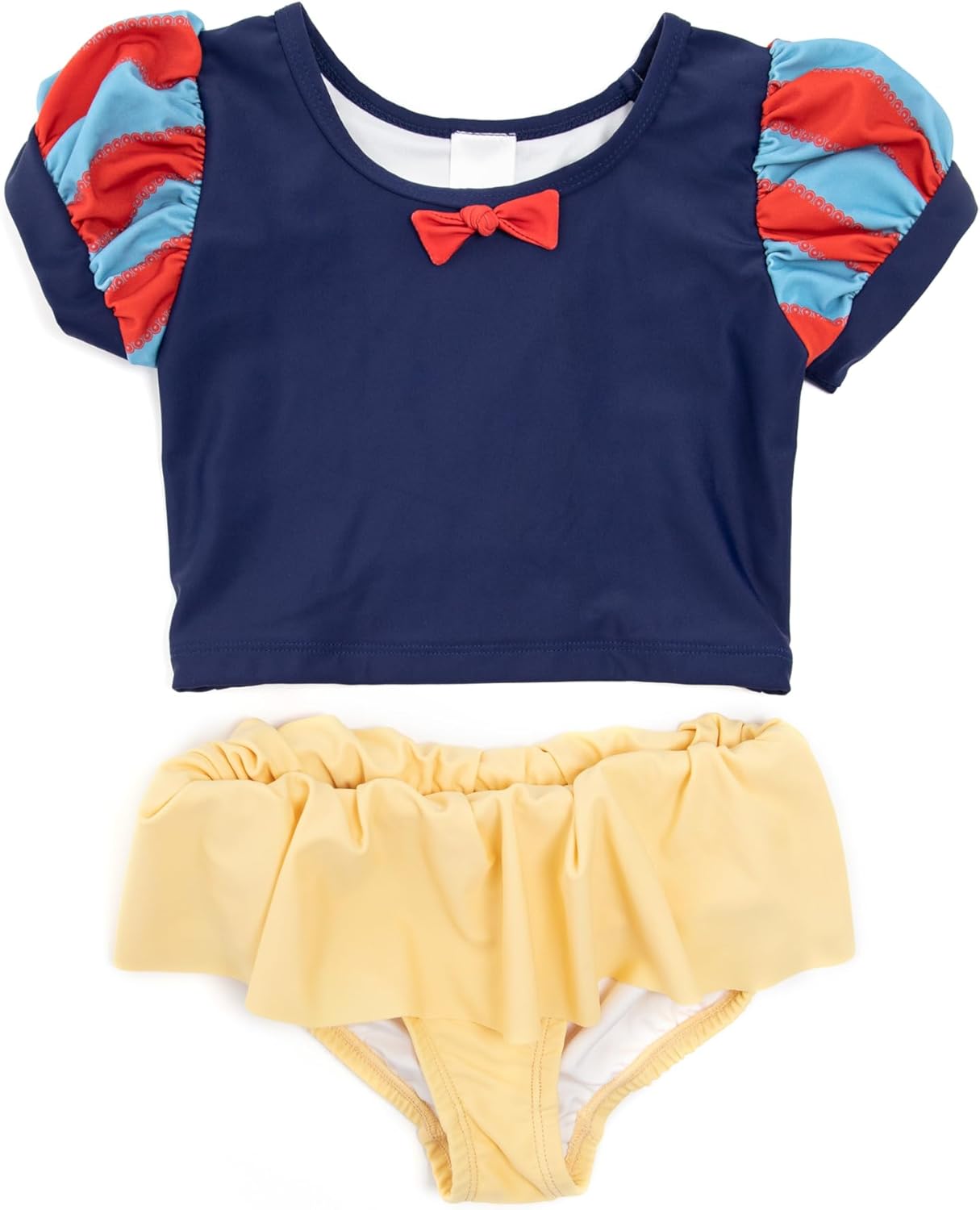 Little Adventures Child Snow White Princess Two-Piece Swimsuits UPF 50 Double-lined Machine Washable Soft Spandex Nylon Blend