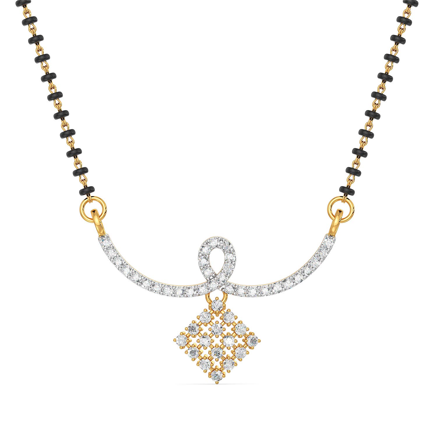 18k (750) Yellow Gold and Diamond Mangalsutra for Women