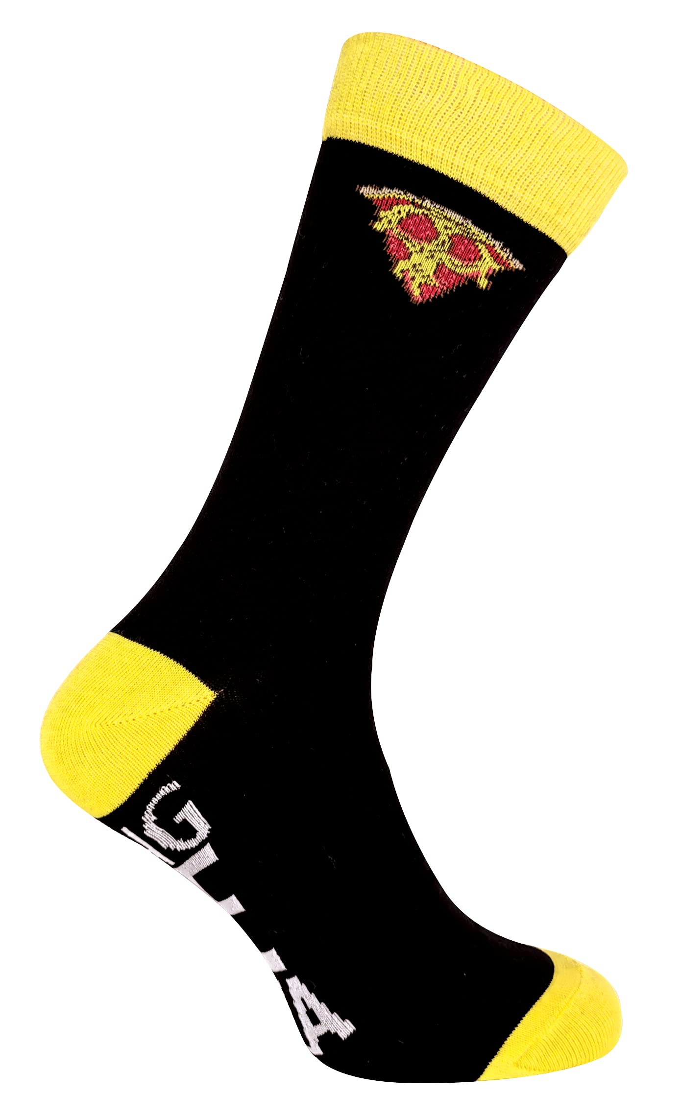 Mens If You Can Read This Bring Me... Funky Theme Socks 1 Pair (6-11, Pizza)