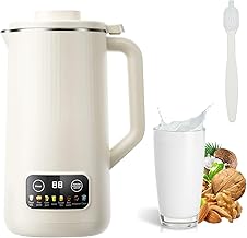 Nut Milk Maker Machine, 20oz Automatic Soybean Milk Machine, Almond Milk Maker Machine for Homemade Almond, Oat, Soy, Etc Grain, Soy Milk Maker Machine with Delay Start/Keep Warm/Self-Cleaning