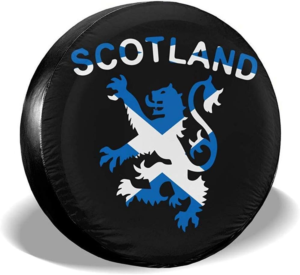 Olive Croft Lion Rampant Scotland Scottish Tire Covers Car SUV Auto Spare Tire Tyre Cover 15inch