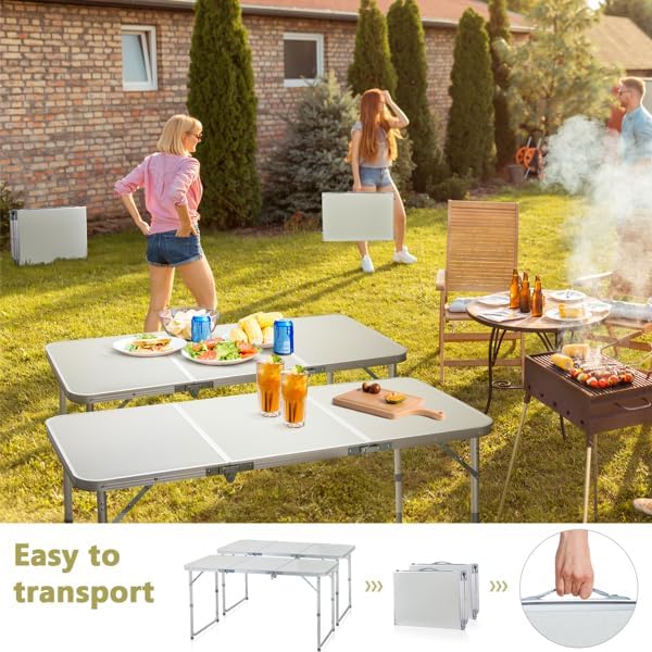 Aluminum Camping Folding Table (4ftsilver)