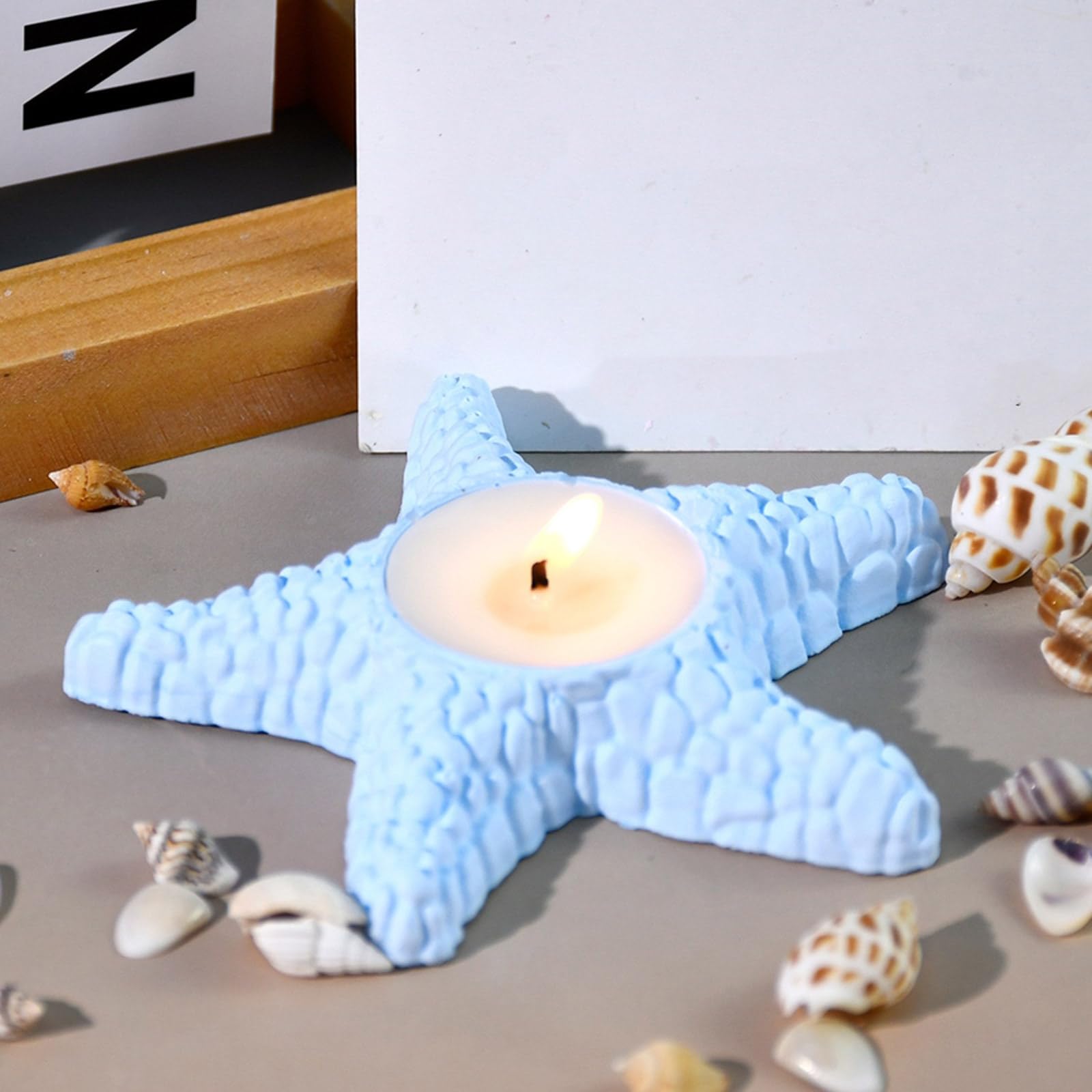 Sea Star Resin Silicone Molds – For Tealight Holders, Candlesticks & Home Decor Crafts – Food Grade Flexible Molds