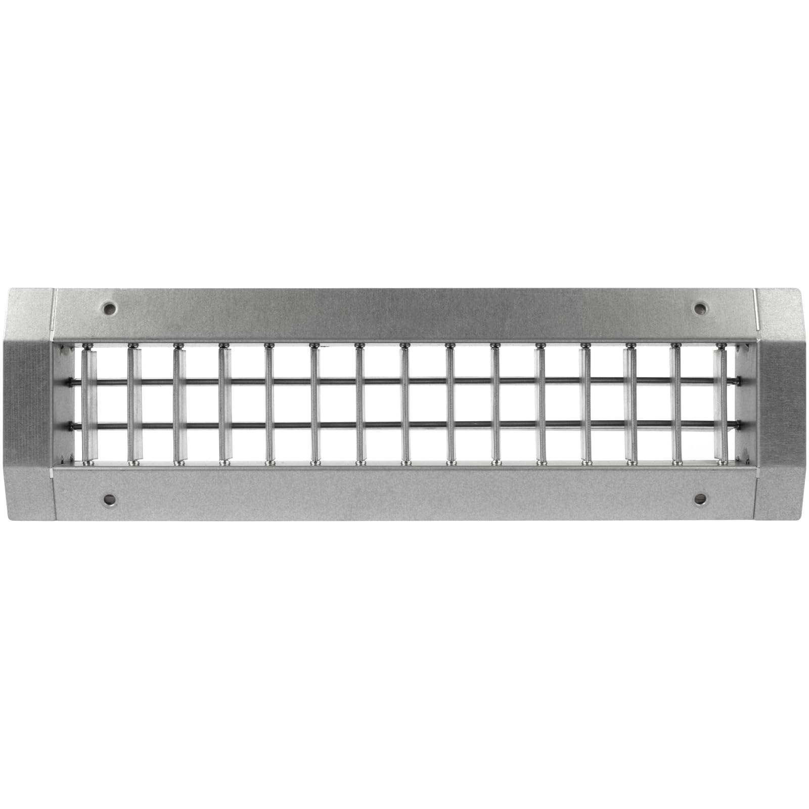 Repa Market Rejilla de escape de aire de 33 x 7,6 cm para conductos redondos – 2 lamas ajustables – Cubierta de ventilación de suministro de aire galvanizada – Conducto de canal de superficie redonda