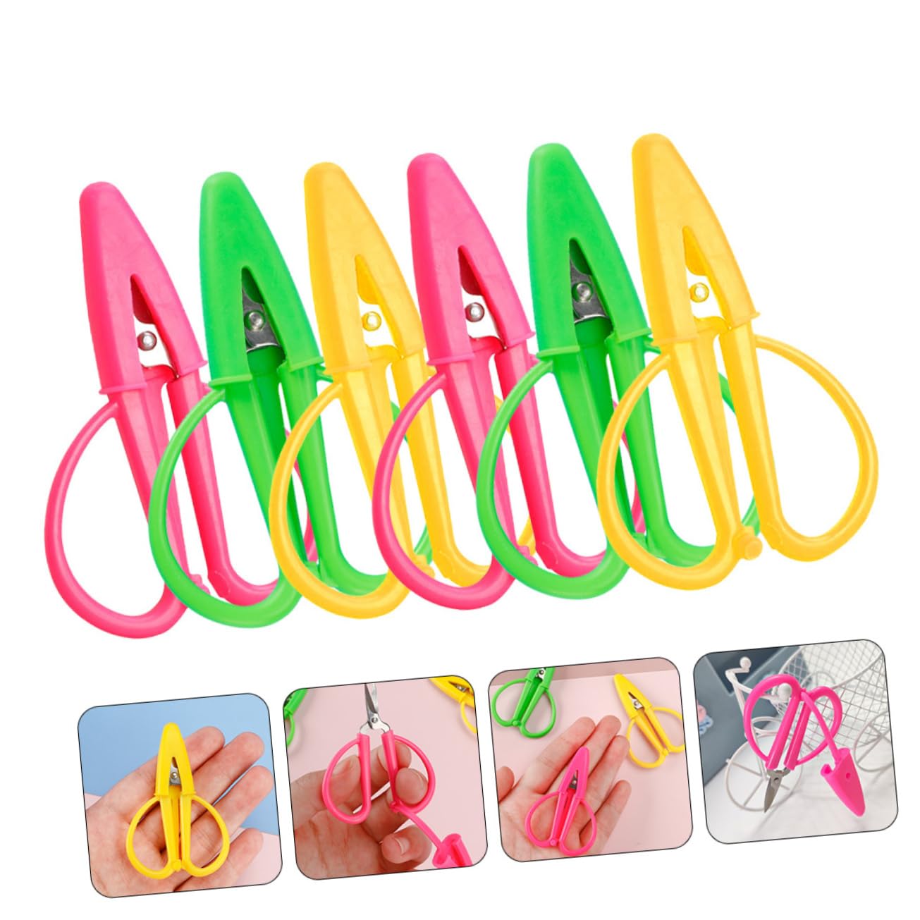 SEWACC 30pièces Mini Ciseaux De Couture Ciseaux De Voyage Sécurisés Pour Et Découpe De Fils Et Ergonomiques Avec Capuchon De