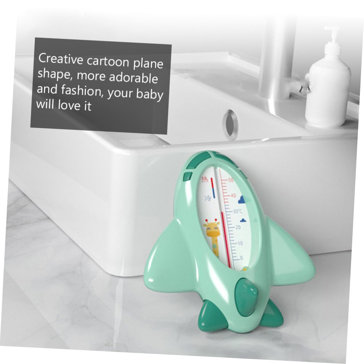 Abaodam 2 Pz termometro per acqua monitor della temperatura del bagno infantile indicatore della temperatura del bagno termometro doccia giocattolo bagnetto