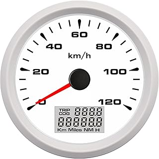 zoudelong21321 85mm GPS Speedometers 0-200km/h Waterproof GPS Speed Odometer Gauges Trip Meters for Car Truck Motorcycle 9-32V 8 color light For Boat Yacht Motorcycle Car