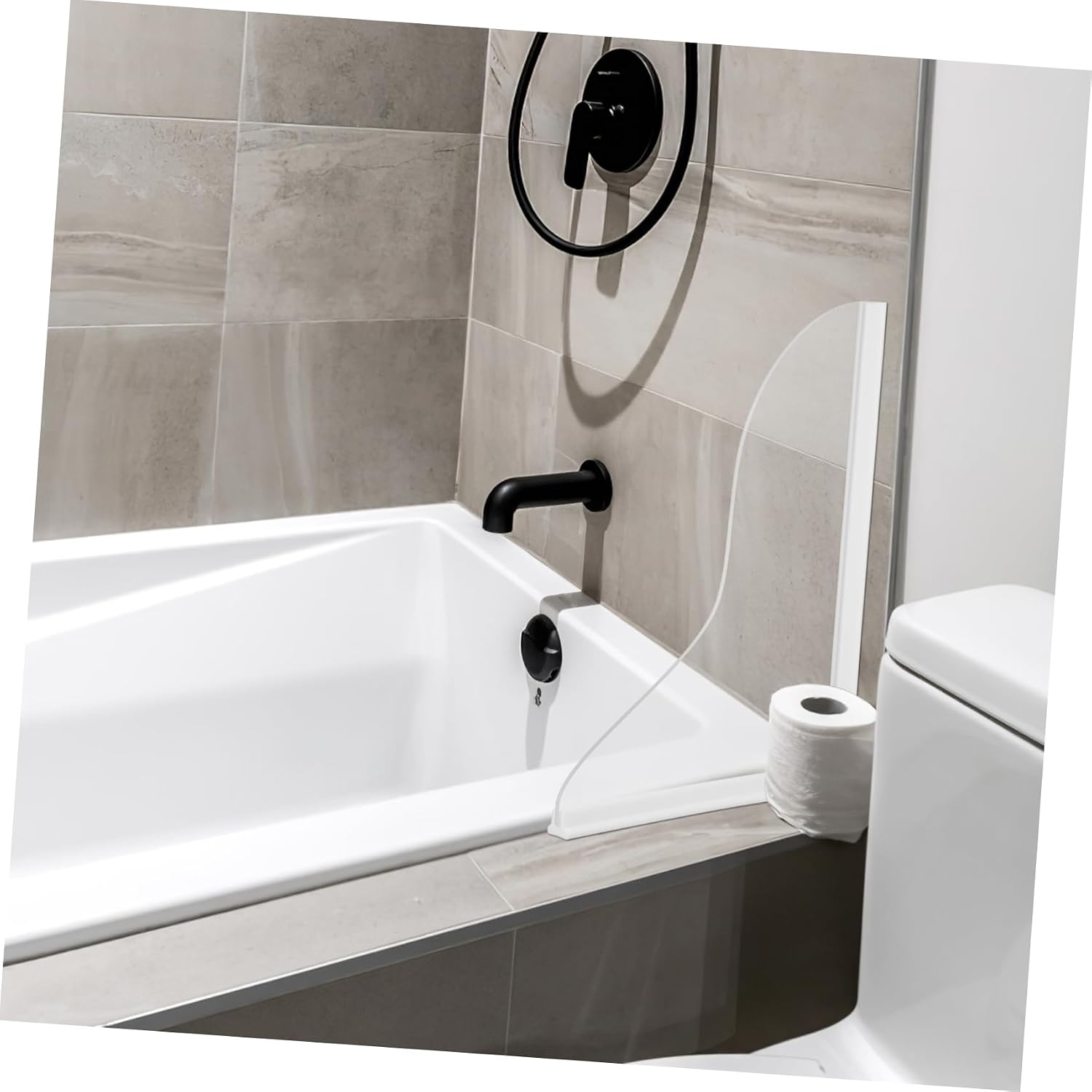 2pcs Bathtub Wash Basin Splash Guard Corner Splash Guard for Sinks Acrylic Silicone Easy Maintenance
