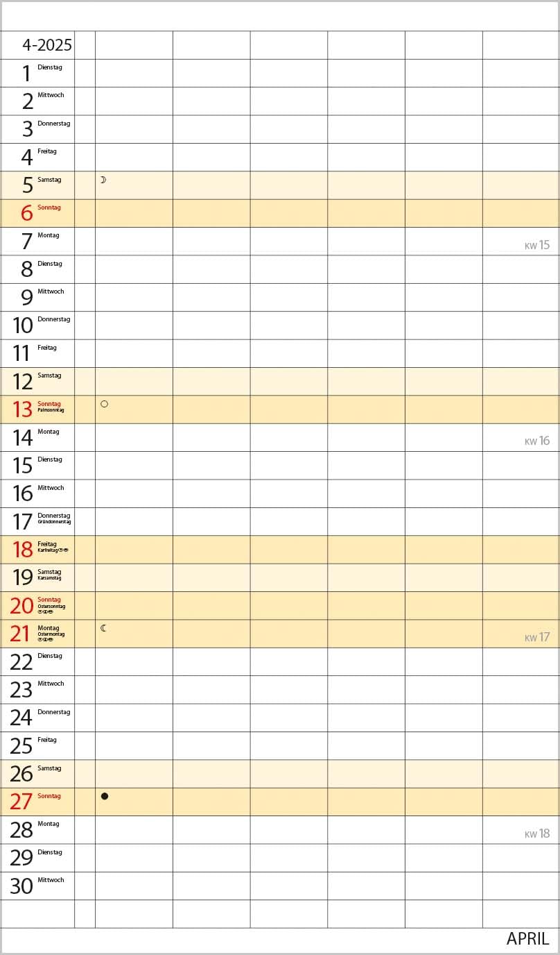 Agenda familiar XL 2025: calendario familiar con 6 columnas anchas. Temporizador familiar de alta calidad con fechas de vacaciones, columna adicional, vista previa hasta marzo de 2026 e información