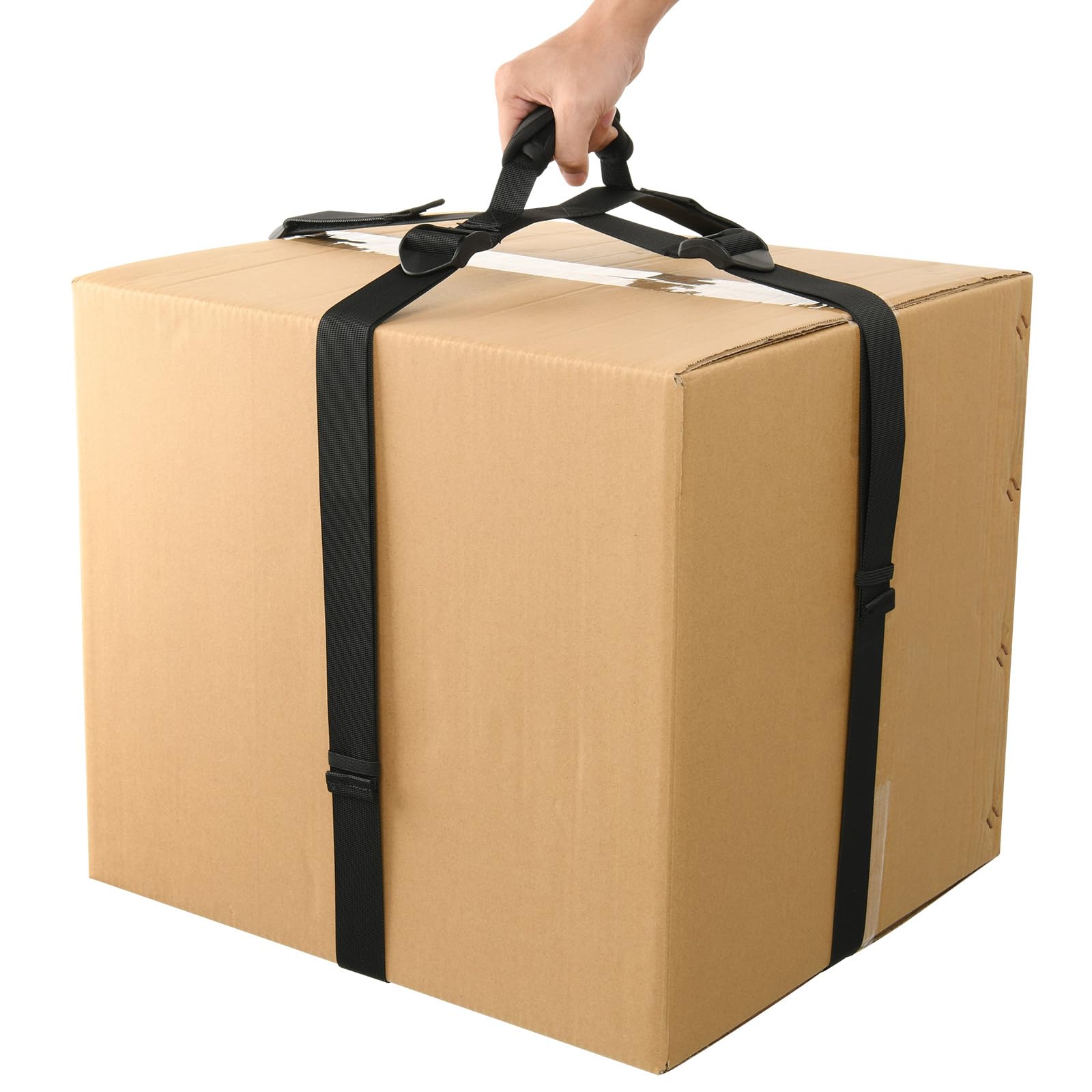 Cosmos Box Carrying Strap with Handle, 126 Inch Heavy Duty Handheld Belt for Moving and Lifting Heavy Objects, Adjustable Cross Style Moving Straps for Luggage Cases Groceries Appliances
